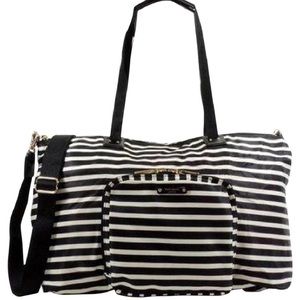 Striped Kate Spade duffel bag